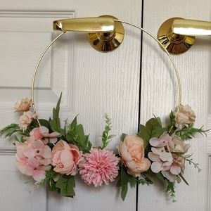 Gold Flower Hoop Wreath